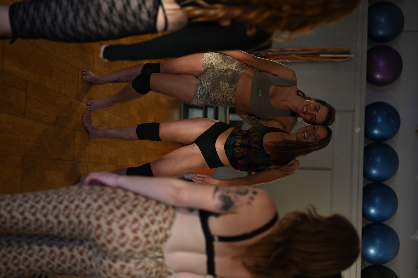 Joyful dancing in class